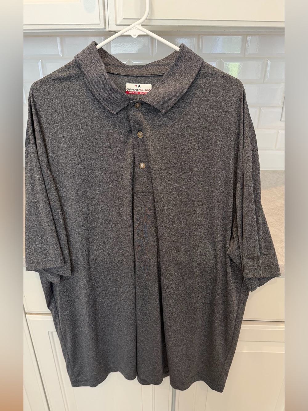Grand Slam Men's Dark Charcoal Heather Polo